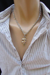 Chic Trendy Style Silver Chain Necklace Trible Pendant New Men Fashion #1 - alwaystyle4you - 2